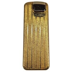 IM Corona Art deco Lighter Vintage Gold Ribbed Japan pipemaster pipe Good